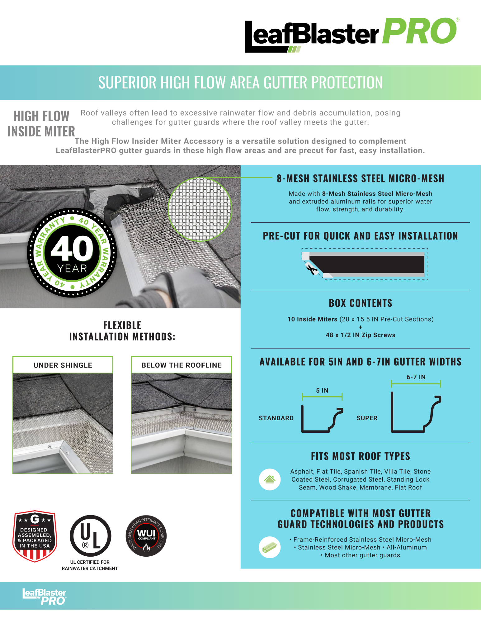 LeafBlaster Pro gutter guard system benefits and features for Tigard Oregon homes